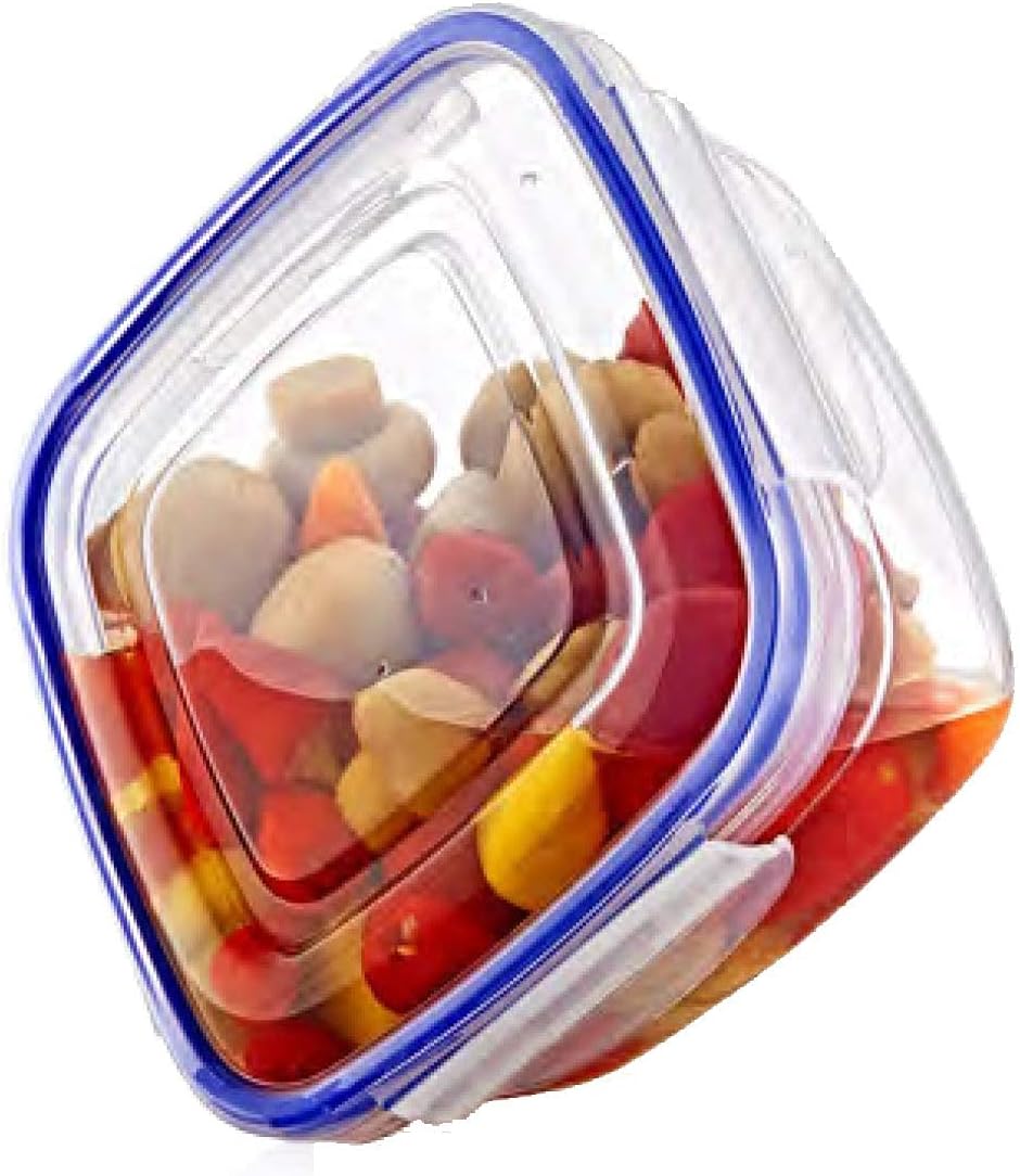 Superio Food Storage Containers - Airtight, Leak-Proof Meal Prep Set | BPA-Free Plastic, Microwave & Freezer Safe, 3 Pieces