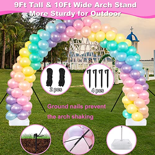 10 ft Balloon Arch Kit with Electric Pump, 100 Balloons & Adjustable Stand for Weddings & Parties