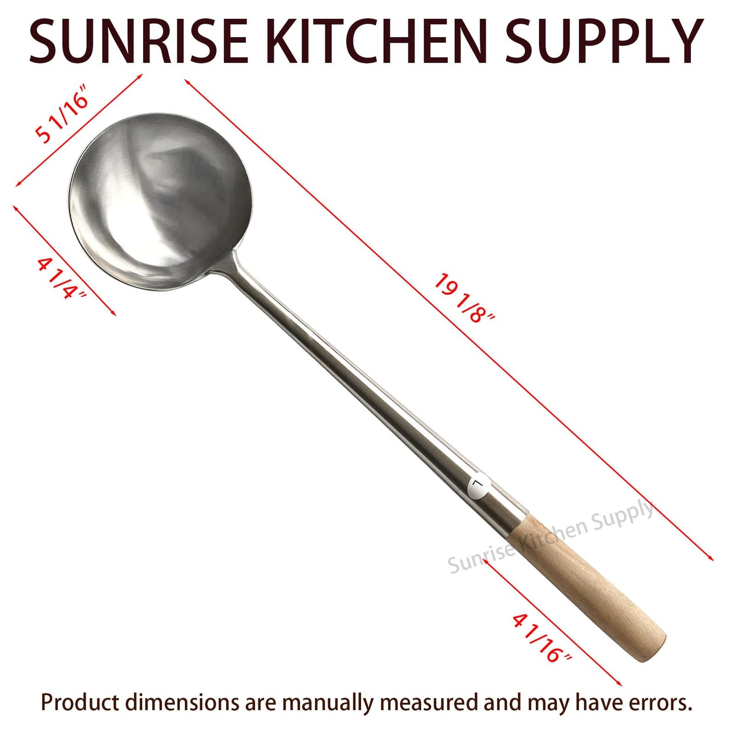 Sunrise Kitchen Supply Commercial Grade Wok Ladle 18.25" (#L)