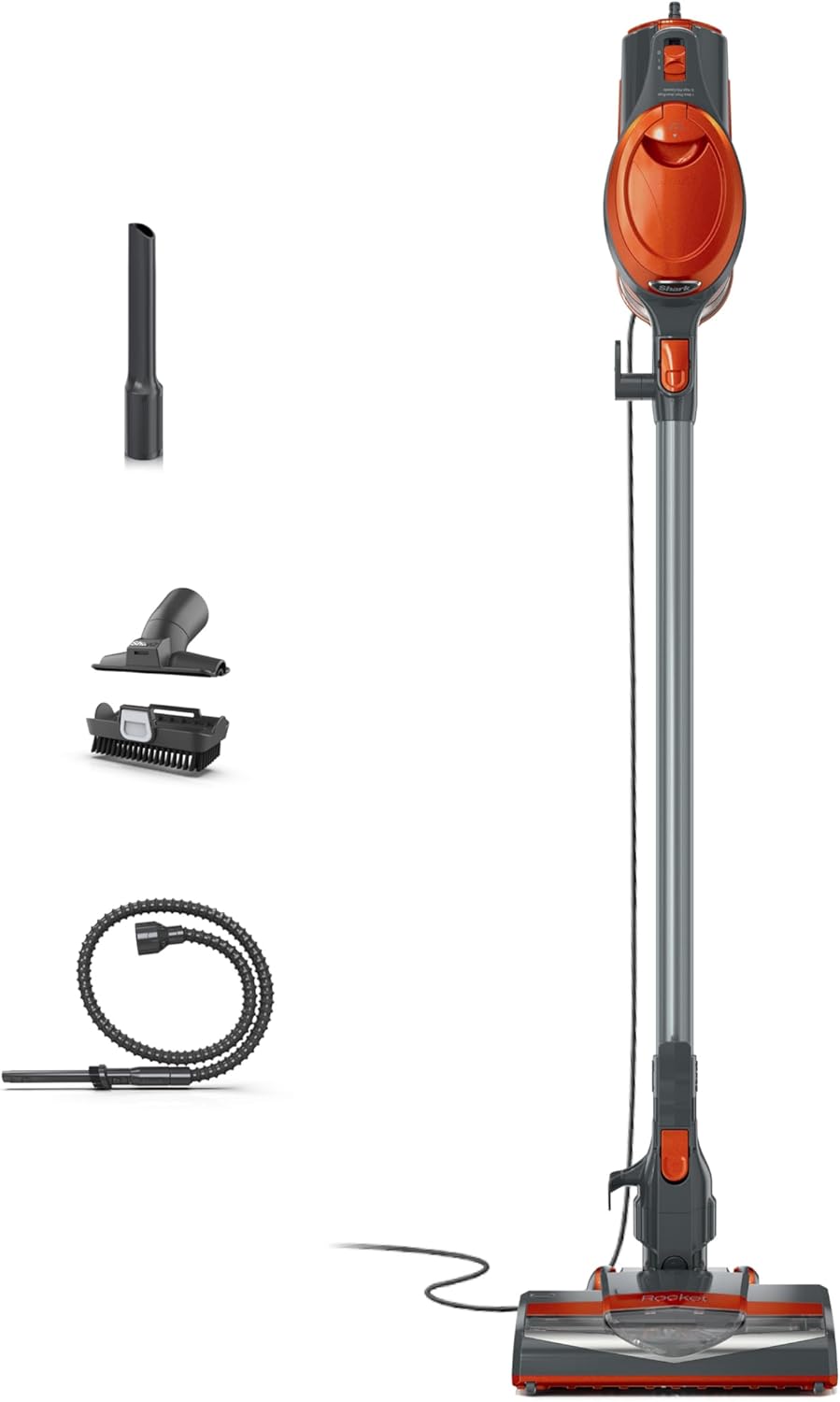 Shark HV302 Rocket Pet Corded Stick Vacuum - Lightweight & Versatile for Carpets & Hard Floors | Includes Crevice Tool & Pet Multi-Tool