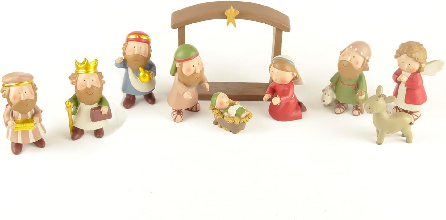 Miniature Holy Family Nativity Figurine - 2.56 Inch Tabletop Christmas Decoration