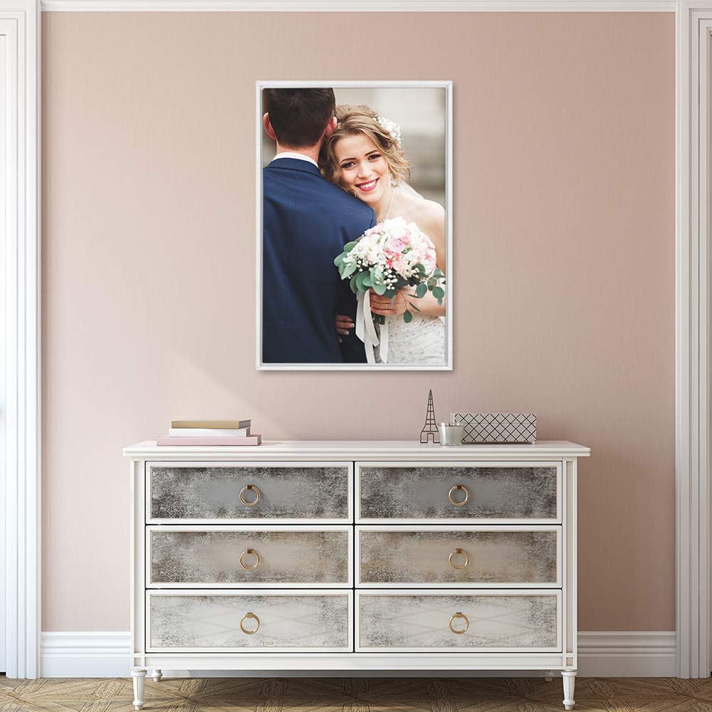 Wall26 Framed Canvas Wall Art - Custom Living Room & Bedroom Prints Ready to Hang | 16"x24", White Frame