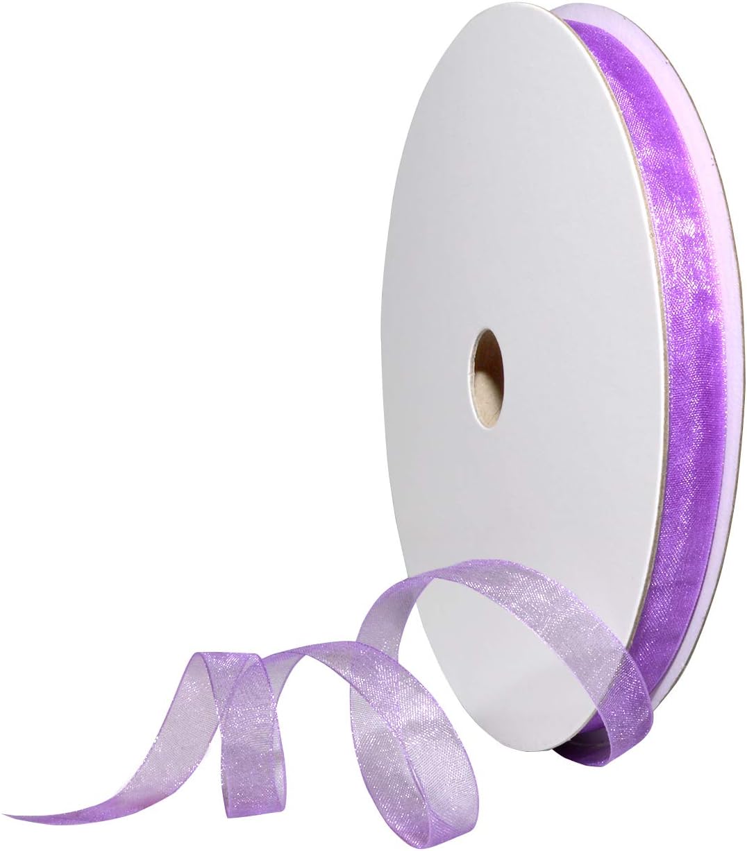 Red Organdy Nylon Ribbon - 5/8 Inch x 100 Yards | Morex 91803/100-609