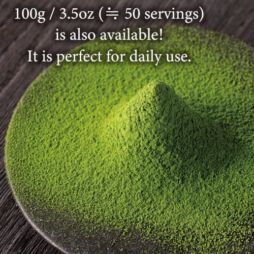 Organic Ceremonial Matcha Green Tea Powder 100g/3.5oz - Kagoshima Japan, JAS Certified