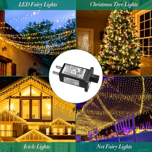 Cshare 2-Pack 30V 6W Waterproof LED Power Supply Transformer for Christmas Halloween Lights