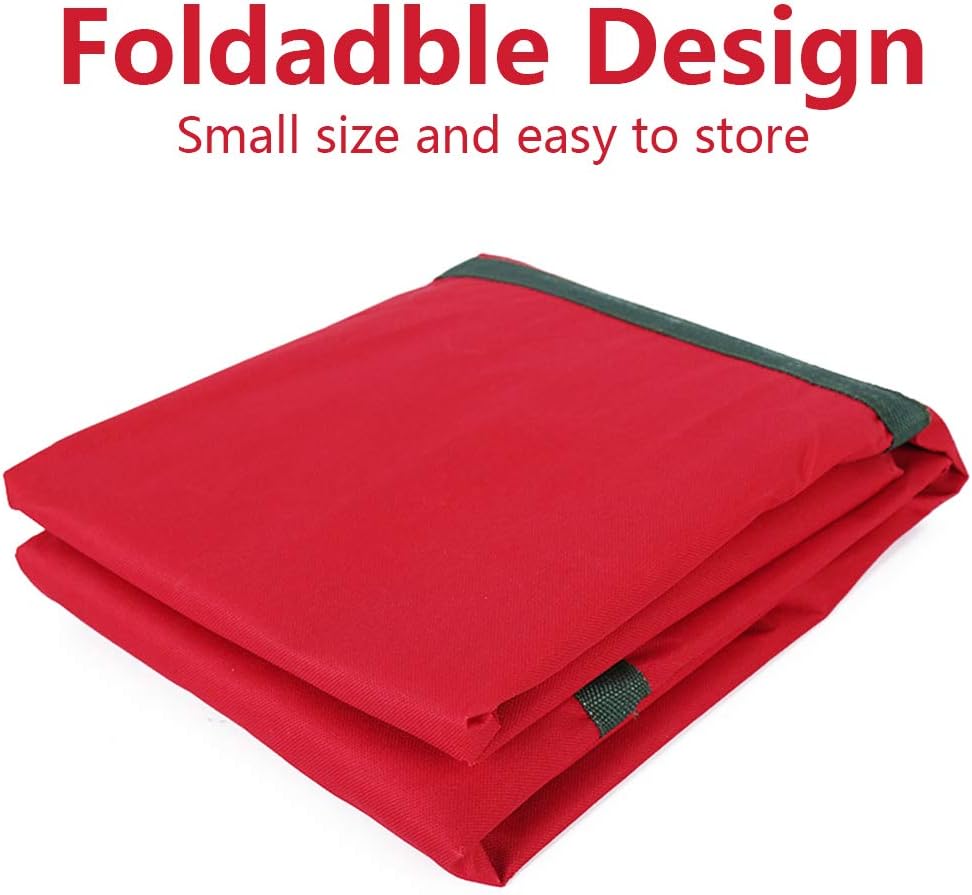Skiennix Christmas Tree Storage Bag - Heavy Duty 600D Oxford for 7.5 Ft Trees | Durable Handles & Dual Zipper (Red)