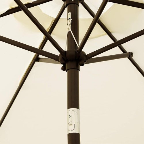 Blissun 7.5 Ft Patio Umbrella - Outdoor Market Umbrella with Push Button Tilt Crank | Creamy White
