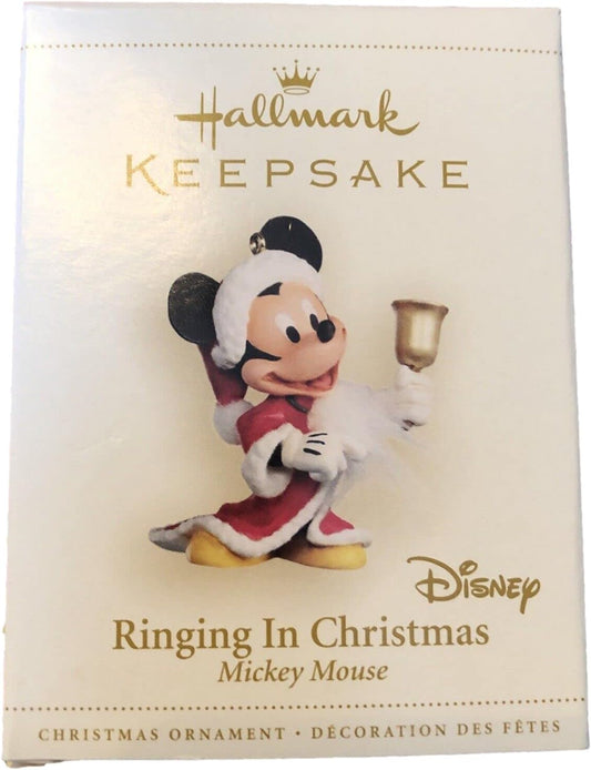 Christmas Mickey Mouse Keepsake Ornament - Hallmark Ringing Design