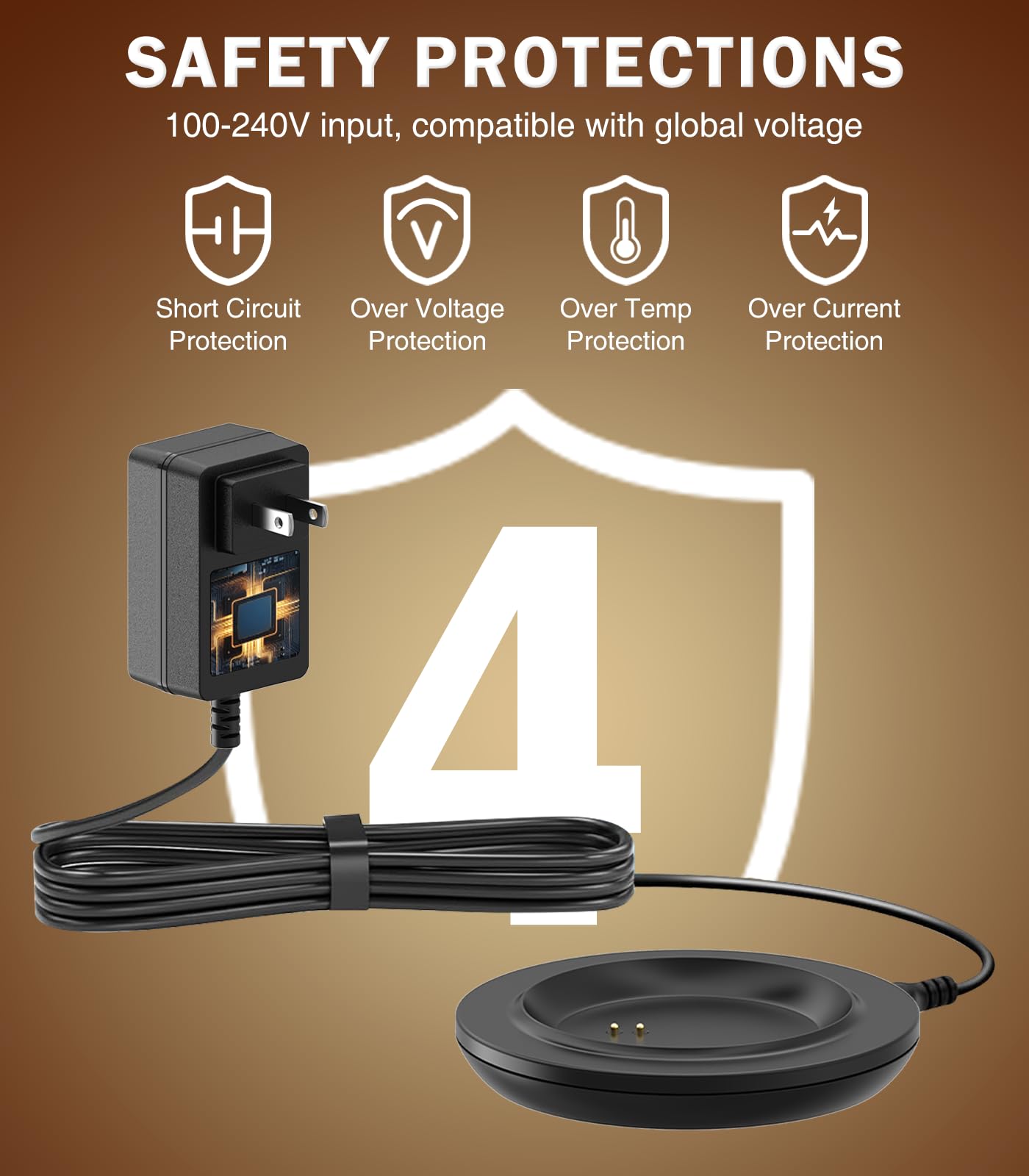 Kepwam Charging Coaster – Compatible with Kepwam T1, T2, and T2 Plus Self-Heating Coffee Mugs Only