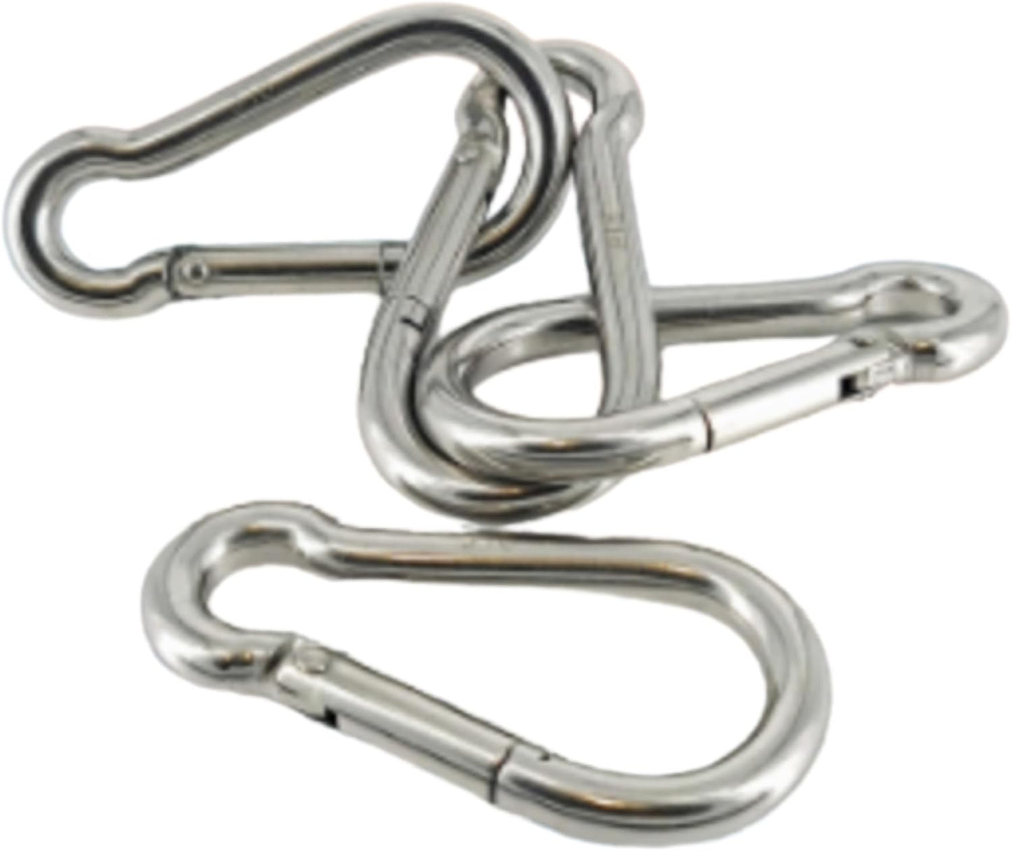 MarineNow 316 Stainless Steel Snap Hook Carabiner - Durable Spring Loaded Link Connector for Marine & Outdoor Use - Sizes 30mm to 180mm