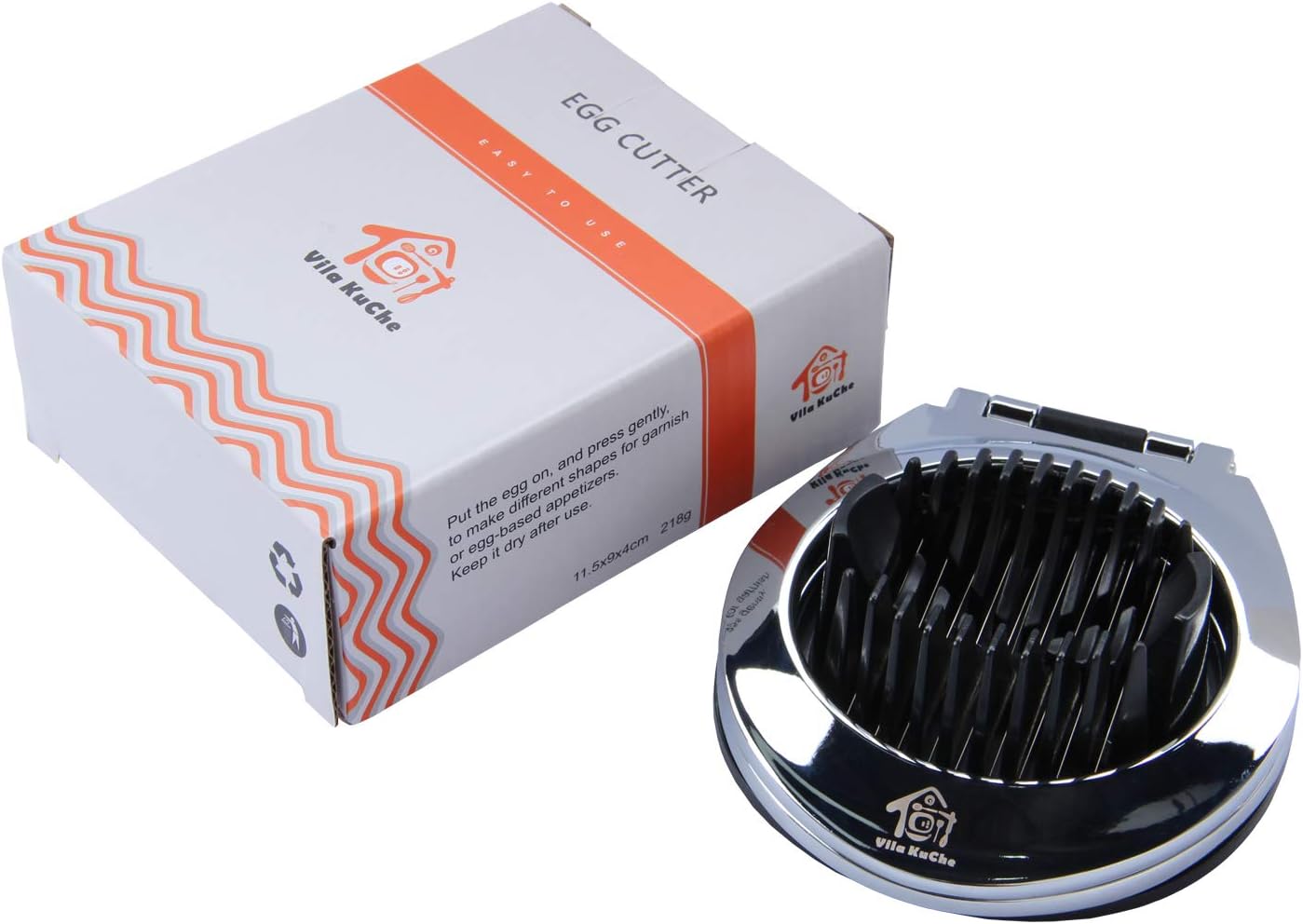 Skiennix Multi-Function Stainless Steel Egg Slicer - Heavy-Duty, Dishwasher Safe Kitchen Tool