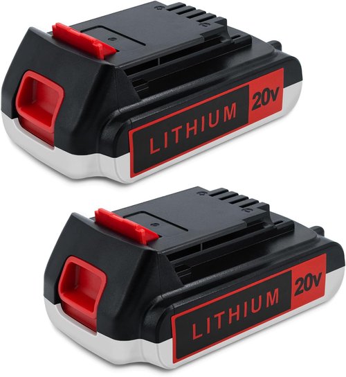 Black & Decker 20V Lithium Replacement Battery - High-Capacity 4.0Ah for Extended Run Time | 2-Pack