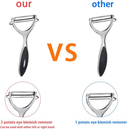 FUHUY Vegetable Peelers - Y-Shaped & I-Shaped Stainless Steel with Ergonomic Handle | 2-Pack