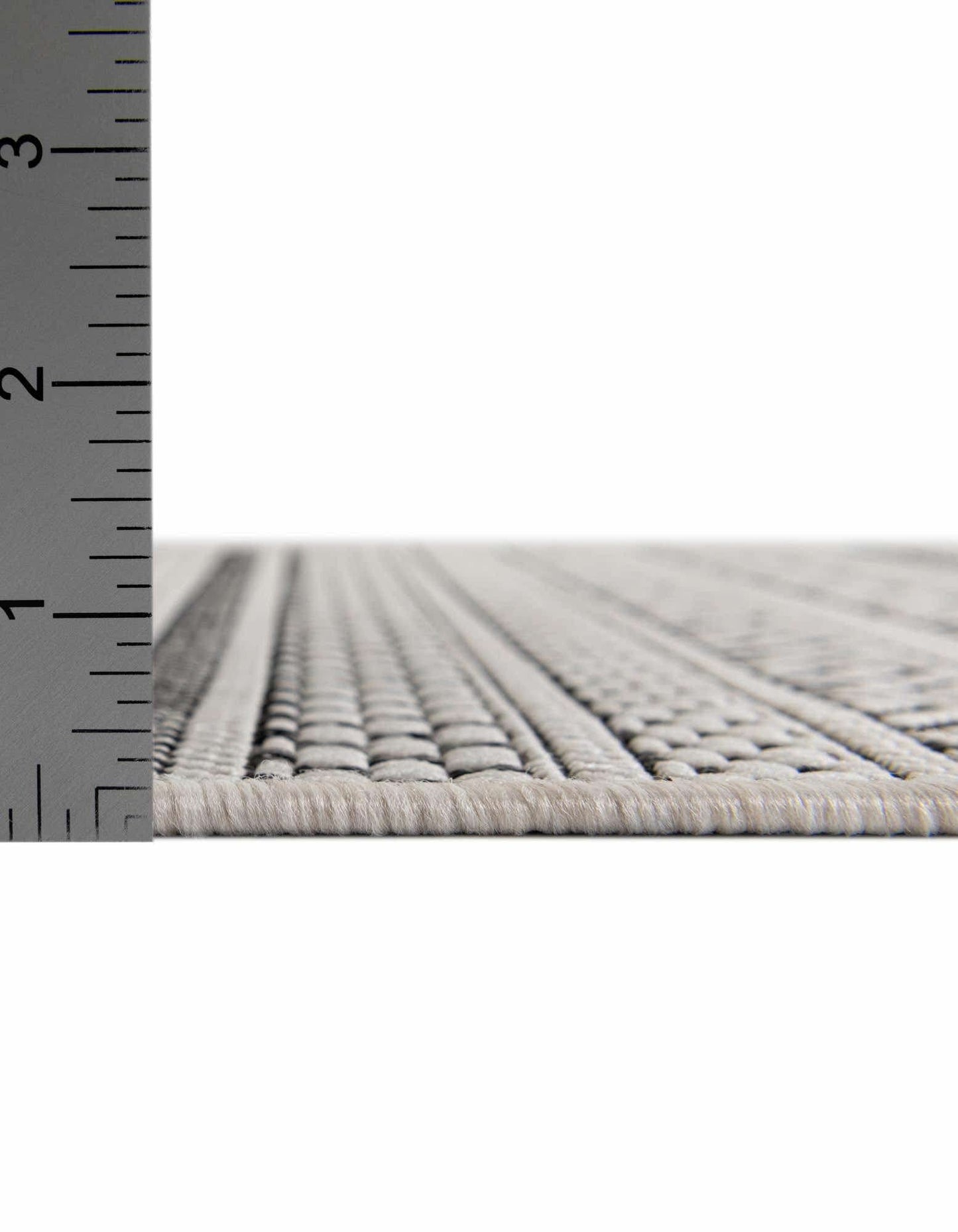 Unique Loom Outdoor Striped Collection Area Rug - Maia (2' 7" x 12' Runner, Beige/Ivory)