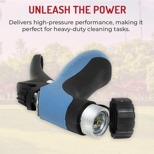 Hi-Tech Heavy Duty Industrial Hose Nozzle - High Pressure 100 PSI, Hot Water Resistant Pistol Grip Spray Nozzle