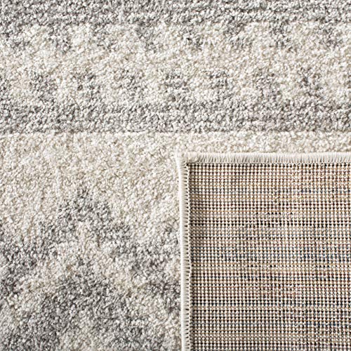 SAFAVIEH Adirondack Collection Runner Rug - 2'6" x 12', Ivory & Silver, Rustic Boho Design, Non-Shedding & Easy Care, Ideal for High Traffic Areas in Living Room, Bedroom (ADR107B)
