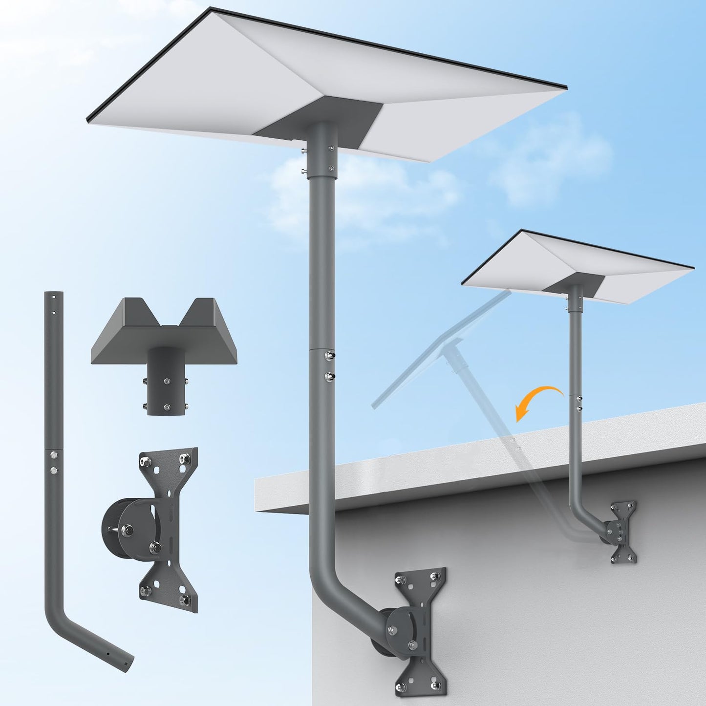 EBGRF Mounting Kit Adjustable for Starlink: Mount for Starlink Gen 3 in Roof Wall