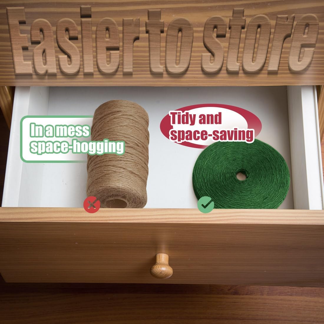 PerkHomy Garden Twine - Strong Natural Jute for Gardening & Crafts | 800 Feet (2 Pcs x 400 Feet)