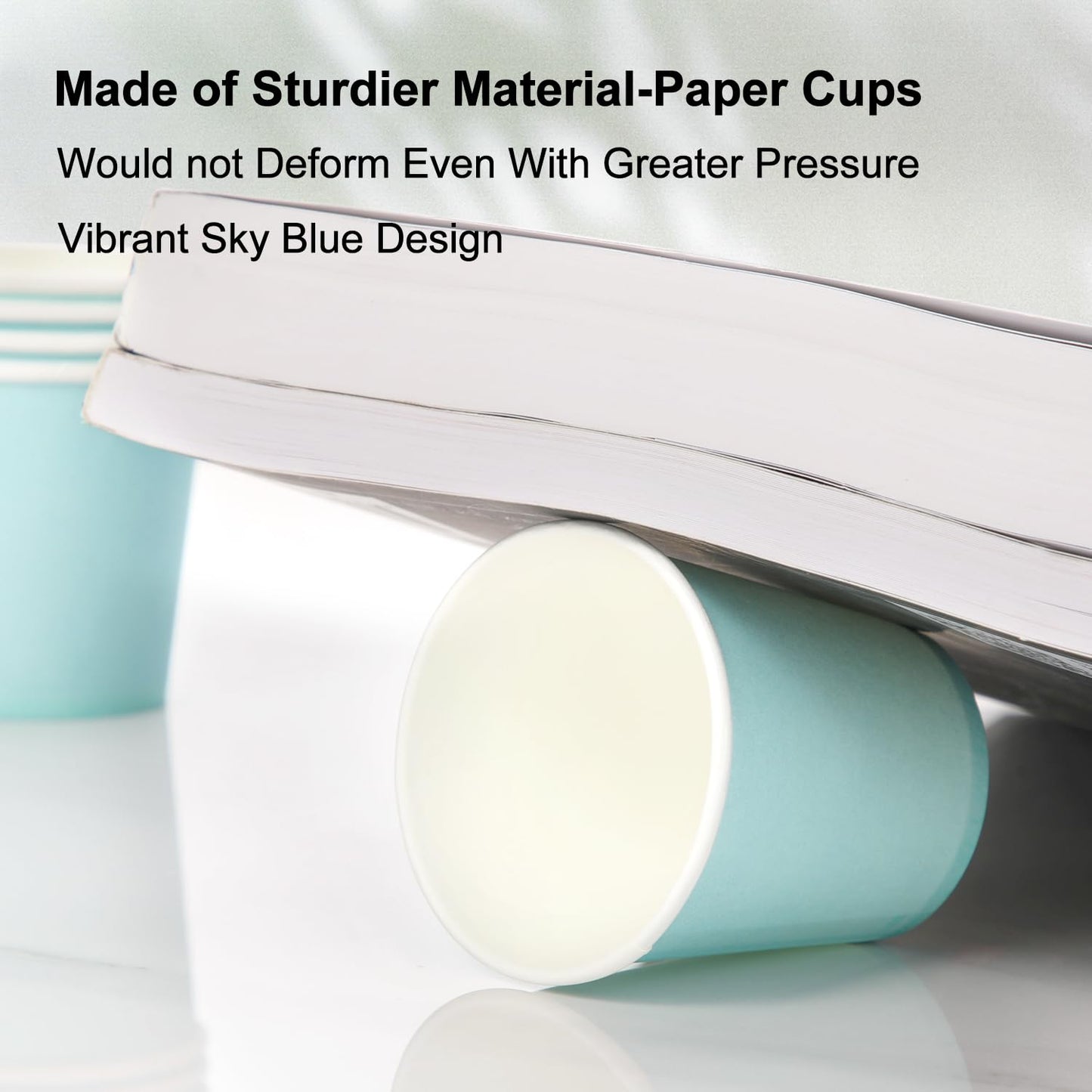 AOZITA [700 Pack] 3 oz Paper Cups, Sky Blue Mouthwash Cups, Disposable Bathroom Cups, Espresso Cups, Paper Cups for Party, Picnic, BBQ, Travel, and Event