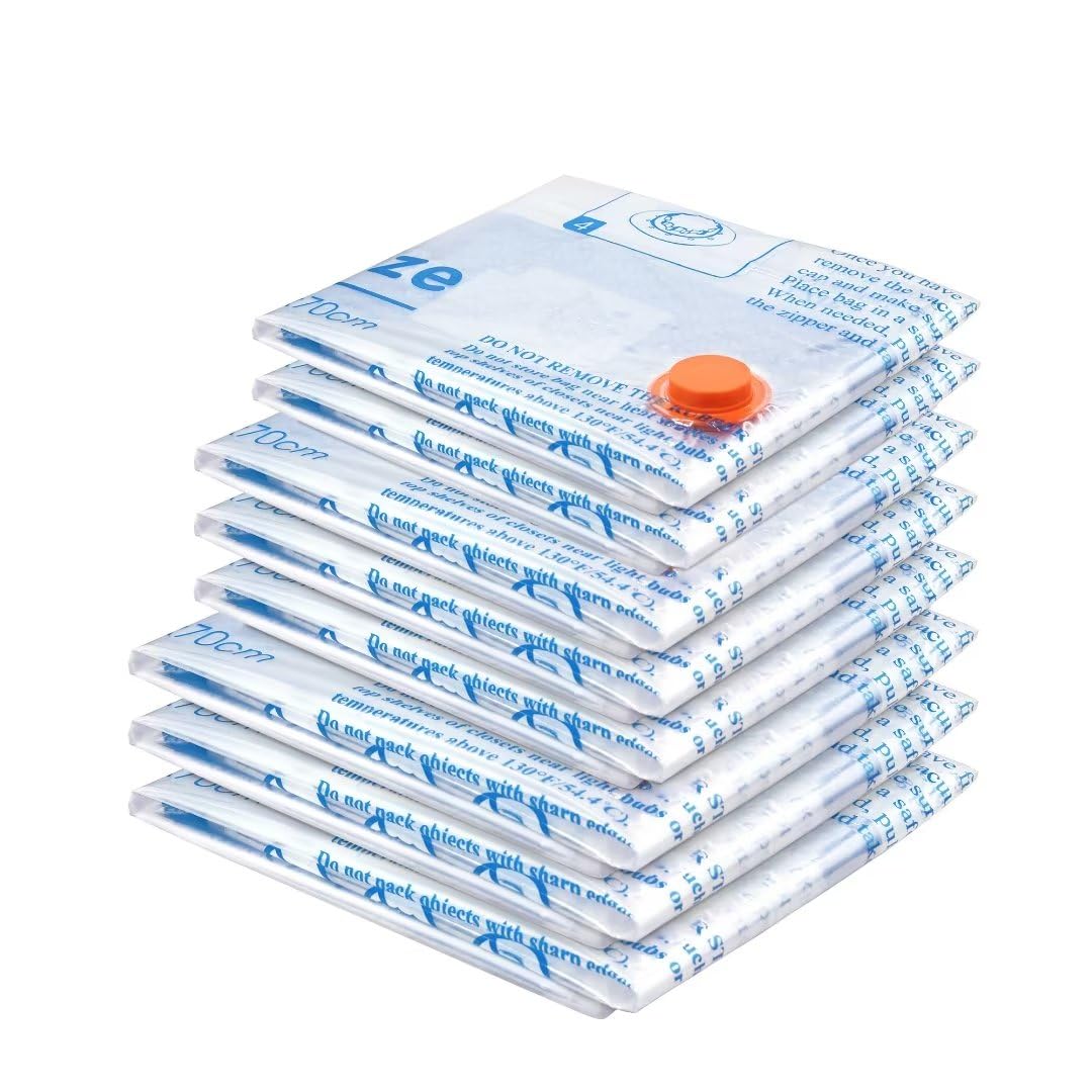 MEIQIHOME Vacuum Storage Bags, Space Saver Sealer Bags,Vacuum seal bags for clothing, Pillows, Comforters, Blankets, Bedding,Travel,8 COMBO