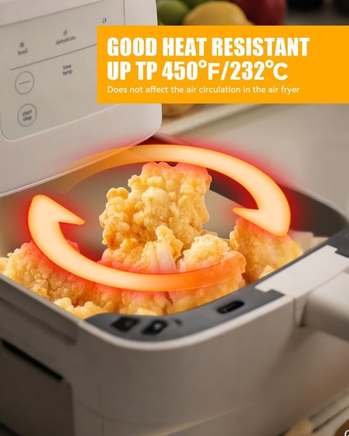 Bella 130PC Air Fryer Paper Liners - Non-Stick Disposable Parchment for 4Qt Slim Air Fryer | Food-Grade, Bleach-Free