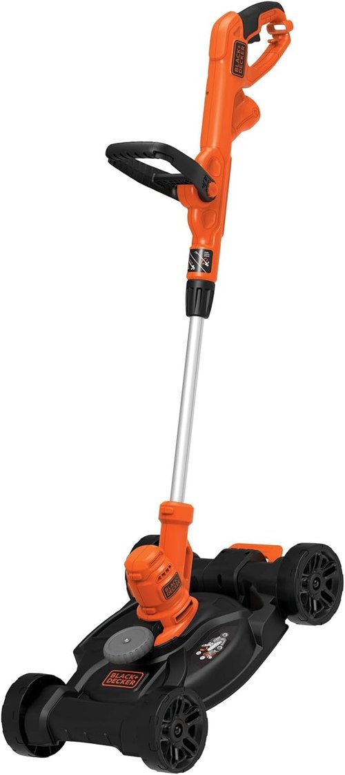 BLACK+DECKER 3-In-1 Electric Lawn Mower, Weed Eater & Edger - 12-Inch, 6.5 Amp Power