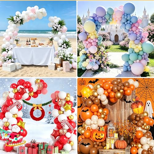 Gold Balloon Arch Kit with Adjustable Half Arch Stand - 8.2FT & 6FT