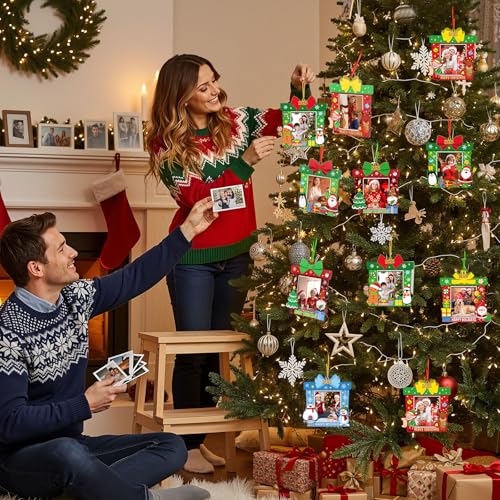 Thyle 6 Pcs Christmas Picture Ornaments Gift Box – 2025 Frame Set