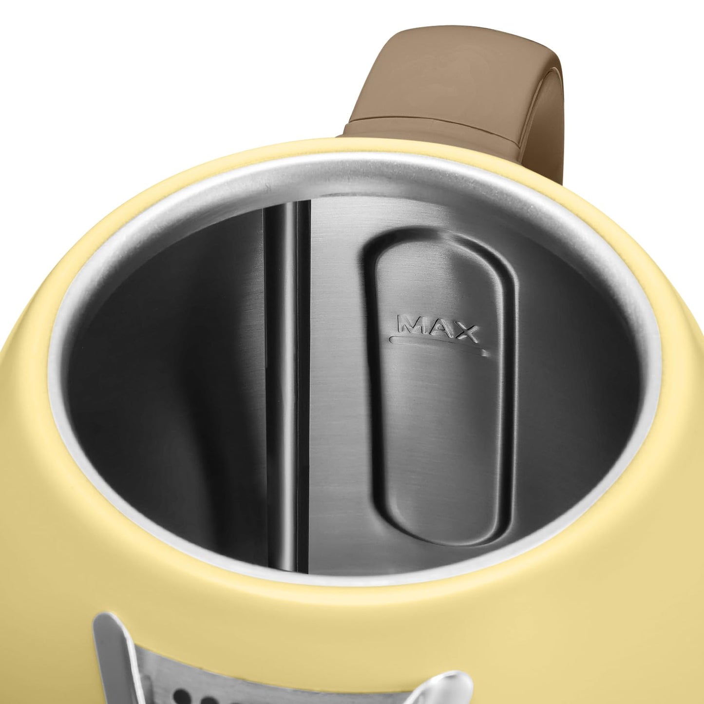 BUYDEEM K640 Stainless Steel Electric Tea Kettle with Auto Shut-Off and Boil Dry Protection, 1.7 Liter Cordless Hot Water Boiler with Swivel Base, 1440W, Mellow Yellow