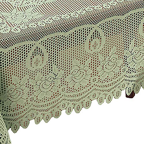 WUBODTI Sage Green Lace Rectangle Tablecloth 60 x 90 Inches Holiday Decor