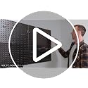 Ultrawall Black Metal Pegboard Wall Panels 4-Pack Garage Tool Storage