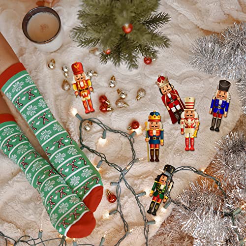 Classic 36 Pieces Christmas Nutcracker Decorations Set, Wooden Holiday Ornaments