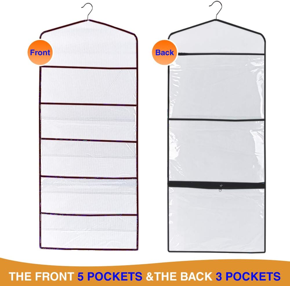 ProPik Gift Bag Storage Organizer - Double-Sided Design with Multiple Pockets | 38 x 16 Inch PVC (Black)