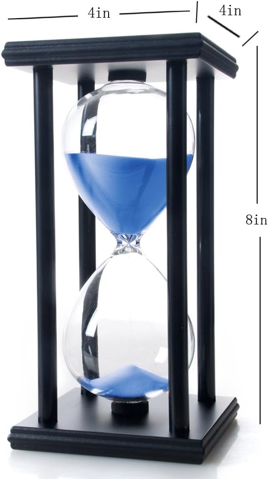 60-Minute Wood Sand Timer Hourglass | Bellaware White Decorative Timer