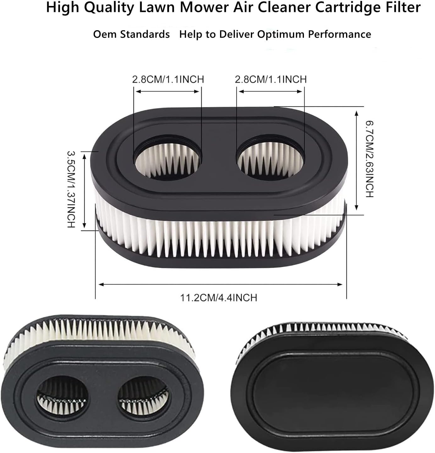 Toro Air Filter - Premium Replacement for Recycler 22 Inch Mowers | Includes 2 Filters, Spark Plug & Spring