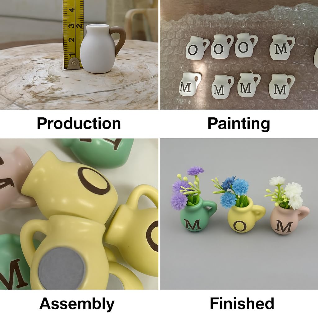 Mini Vase Magnets for Fridge - Christmas Mom Gifts from Daughter, Unique Birthday Gifts for Mom from Son,