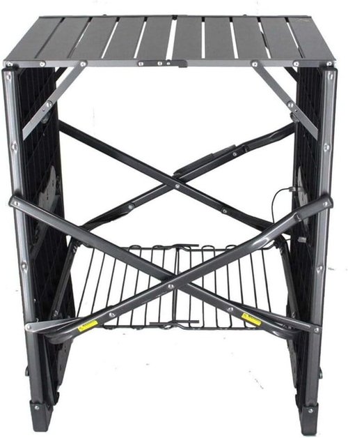 GCI Outdoor Slim-Fold Cook Station - Portable Folding Kitchen Table with Heat Resistant Top & Storage Rack for Camping
