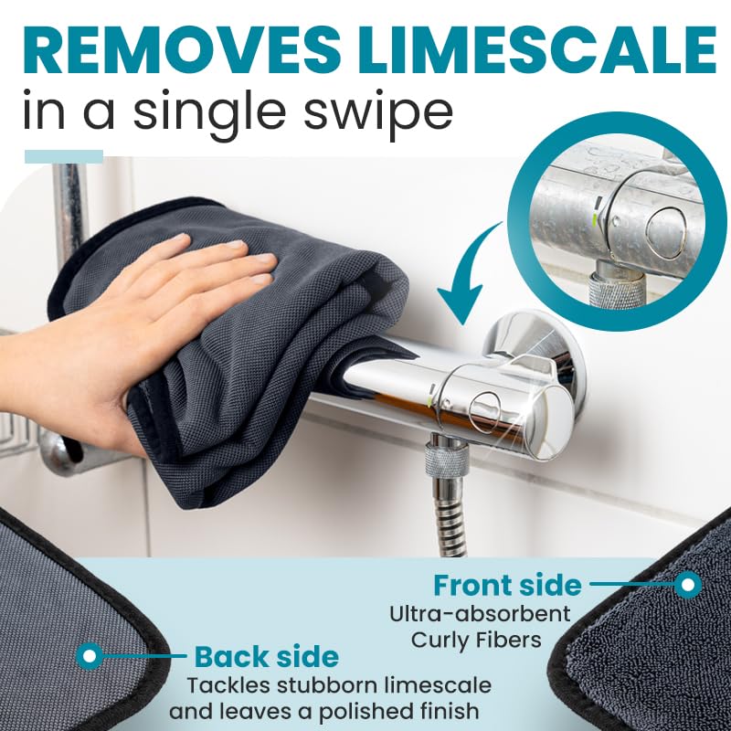 Shiny Wipes XL Drying Towel 4 Pack - Ultra Absorbent, Streak-Free Microfiber Cloth for Home & Bathroom Cleaning