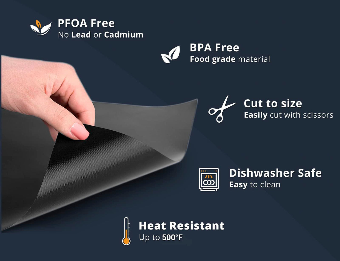 Linda's Essentials Extra Large Grill Mats for Outdoor Grill Mat (3 Pack) - Reusable Heat-Resistant Grilling Mats for Outdoor Grill, Non Stick Grill Matt, Easy Clean BBQ Mats for Outdoor Grills