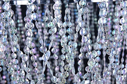 FlavorThings 24x36 Inch 4 Tiers Wedding Chandelier Iridescent Beaded Swag