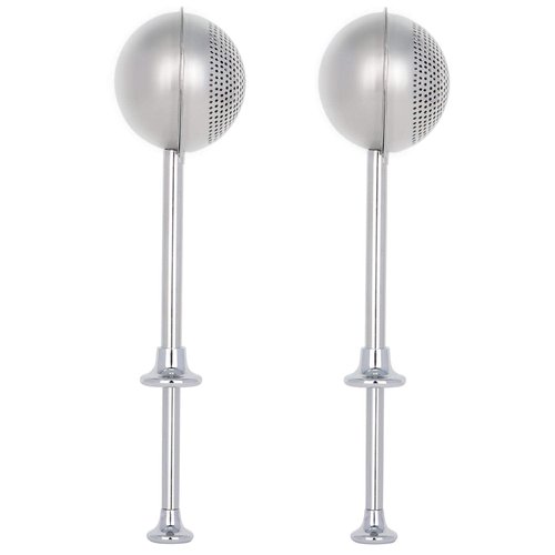 HULISEN Set of 2 Flour Duster for Baking, Powdered Sugar Shaker Duster, 18/8 Stainless Steel Pick Up and Dust Flour Sifter with Spring-operated Handle for Easy One-handed Operation