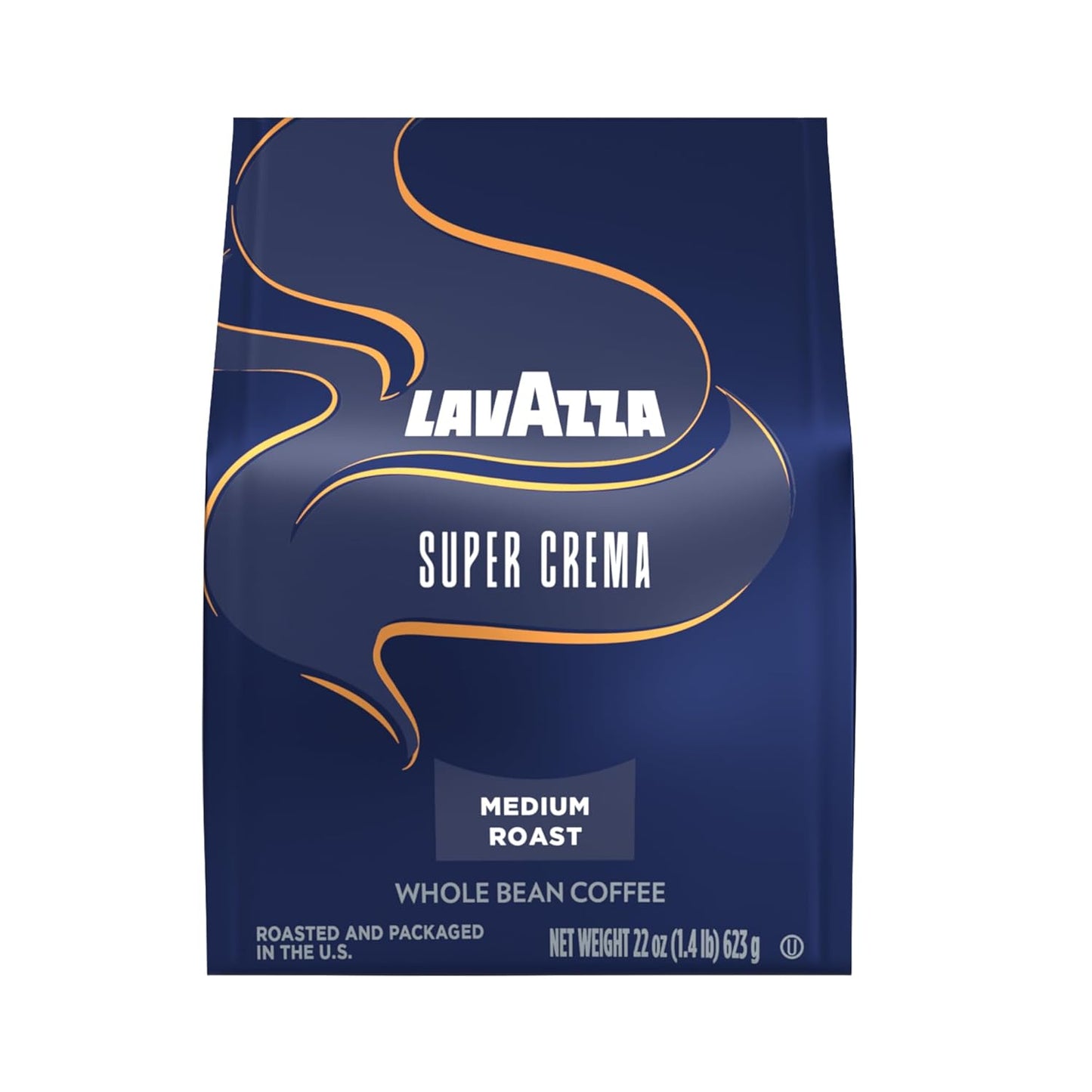 Lavazza Super Crema Whole Bean Coffee - Medium Espresso Roast, Arabica & Robusta Blend, 22 oz