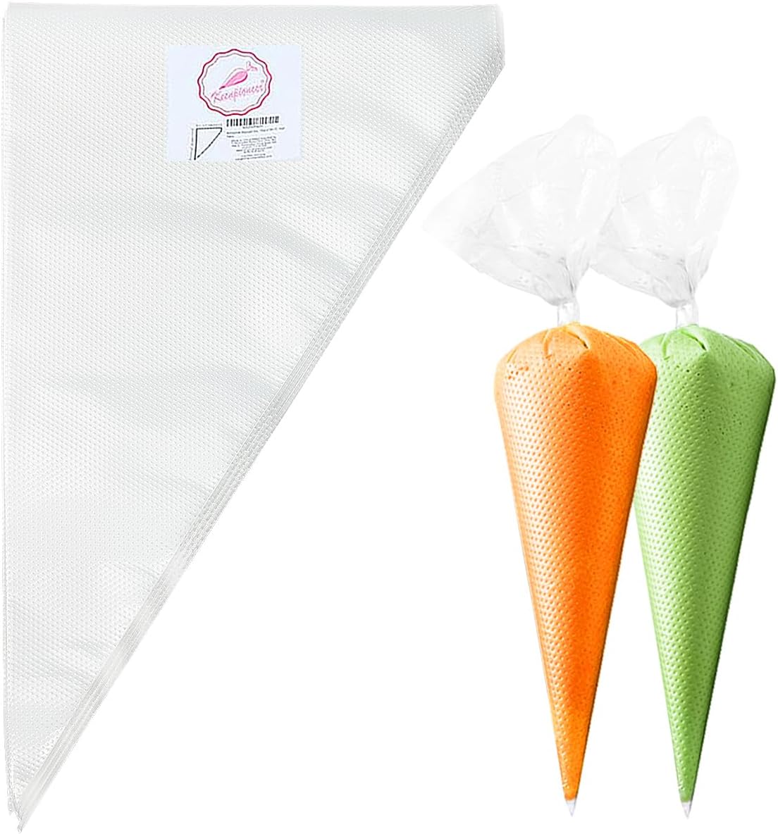 Keenpioneer 14-Inch Tipless Disposable Decorating Bags - Ideal for Cake, Cream, and Cookie Icing | 100 Pack