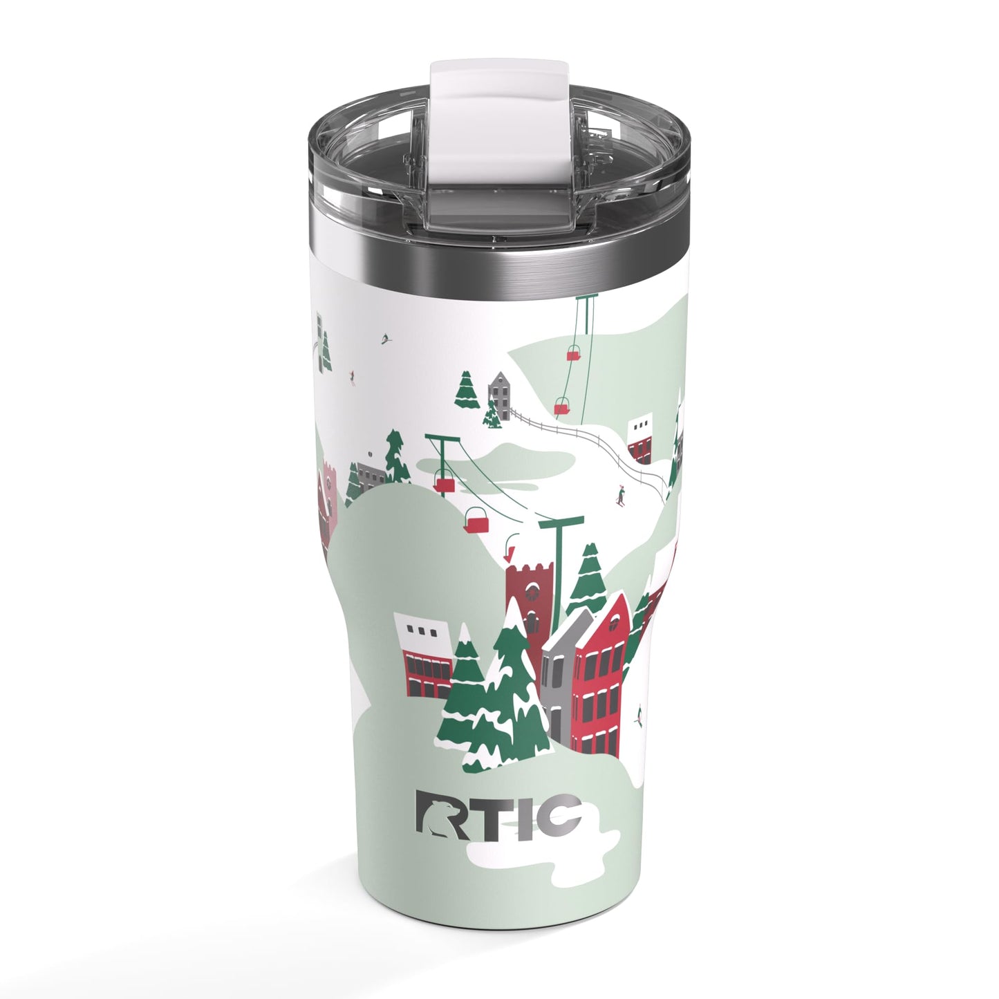 RTIC 30oz Essential Tumbler with Lid, Ceramic Lined, Insulated, Stainless Steel, Metal, Double Wall Vacuum-Insulation, Travel Cup for Iced Coffee, Tea, Hot and Cold Drink, Sunlight Glitter