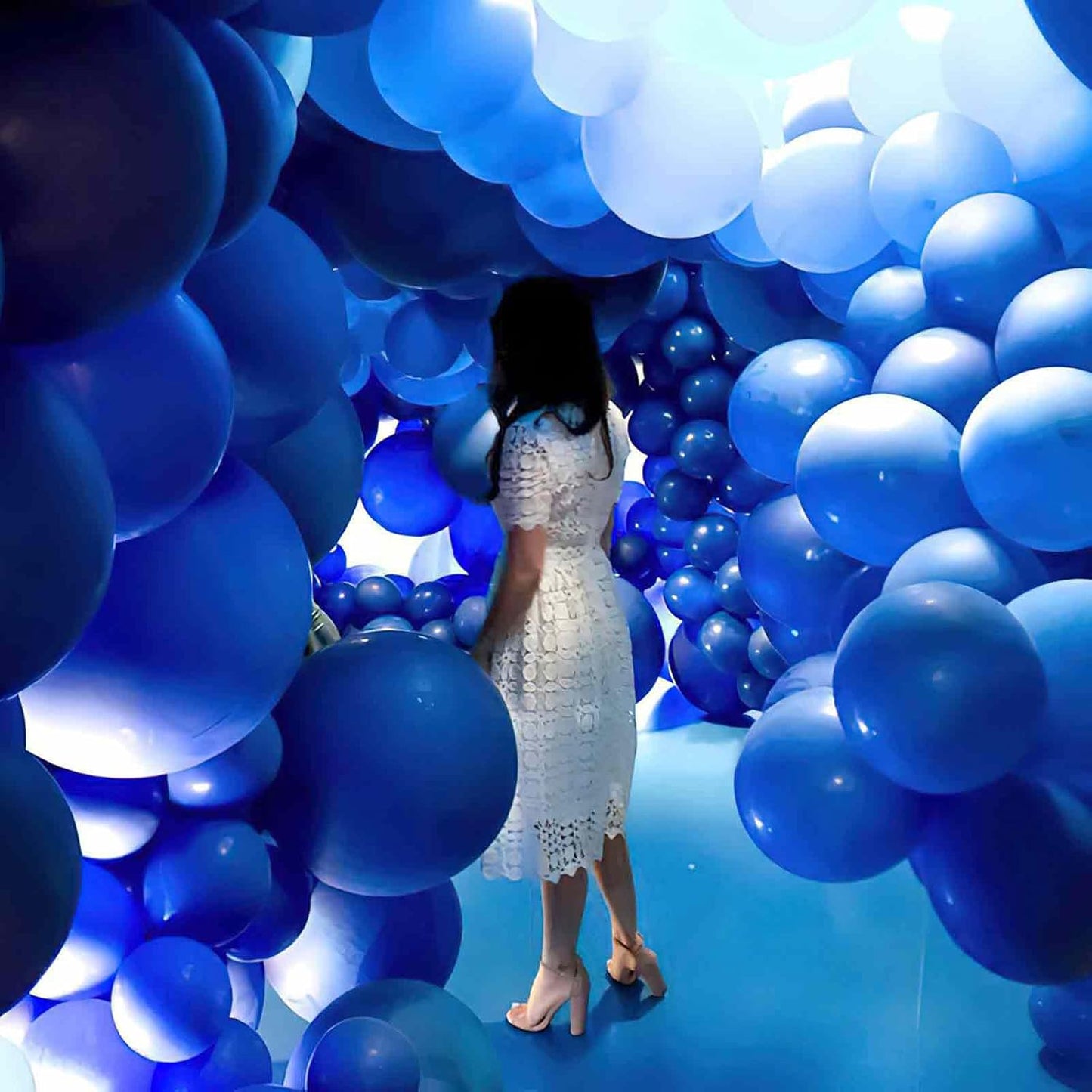 PartyWoo Pearl Blue Balloons - 50 Pcs 12 Inch Sky Blue Latex Helium Balloons for Celebrations