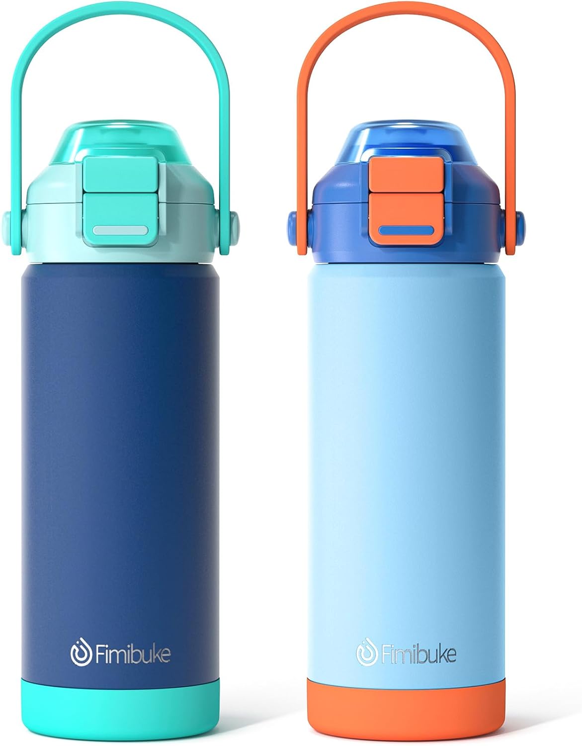 Skiennix Kids Insulated Water Bottle - 18oz Leak-Proof Stainless Steel Tumbler with 2-in-1 Lid | BPA-Free, Sea World Design