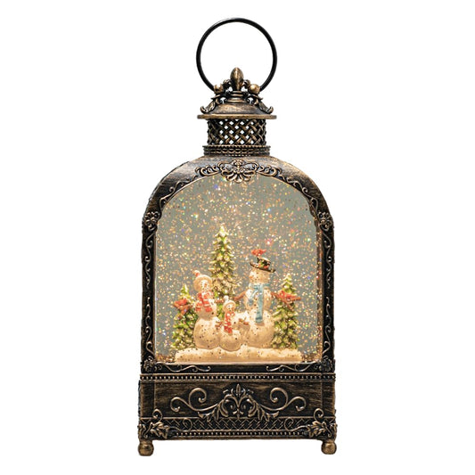 Christmas Snow Globes Lantern Christmas Snow Globe with Music Snowman Poetry,6H Timer,USB Lined/Battery Operated Lighted Lantern for Christmas Festival Decoration Gifts