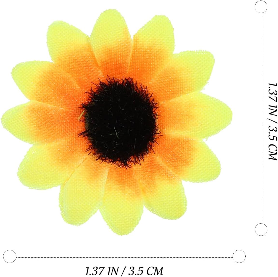 Uonlytech Artificial Sunflower Heads - 100 Pcs Lifelike Plastic Flowers for Wedding & Home Decor