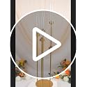 Fullvaseer 4-Pack Gold 5-Arm Tall Floor Candle Holders - Elegant Centerpieces for Weddings & Events