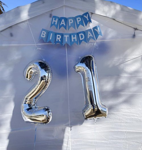 40 Inch Silver Number 9 Balloon - Perfect for Birthday Parties, Weddings & Graduations